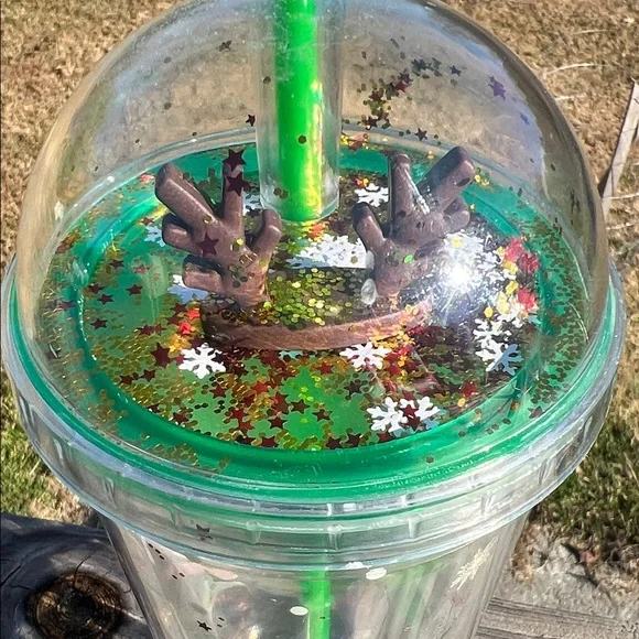 Festive Holiday Tumbler with Straw 16oz - Picture 4 of 5